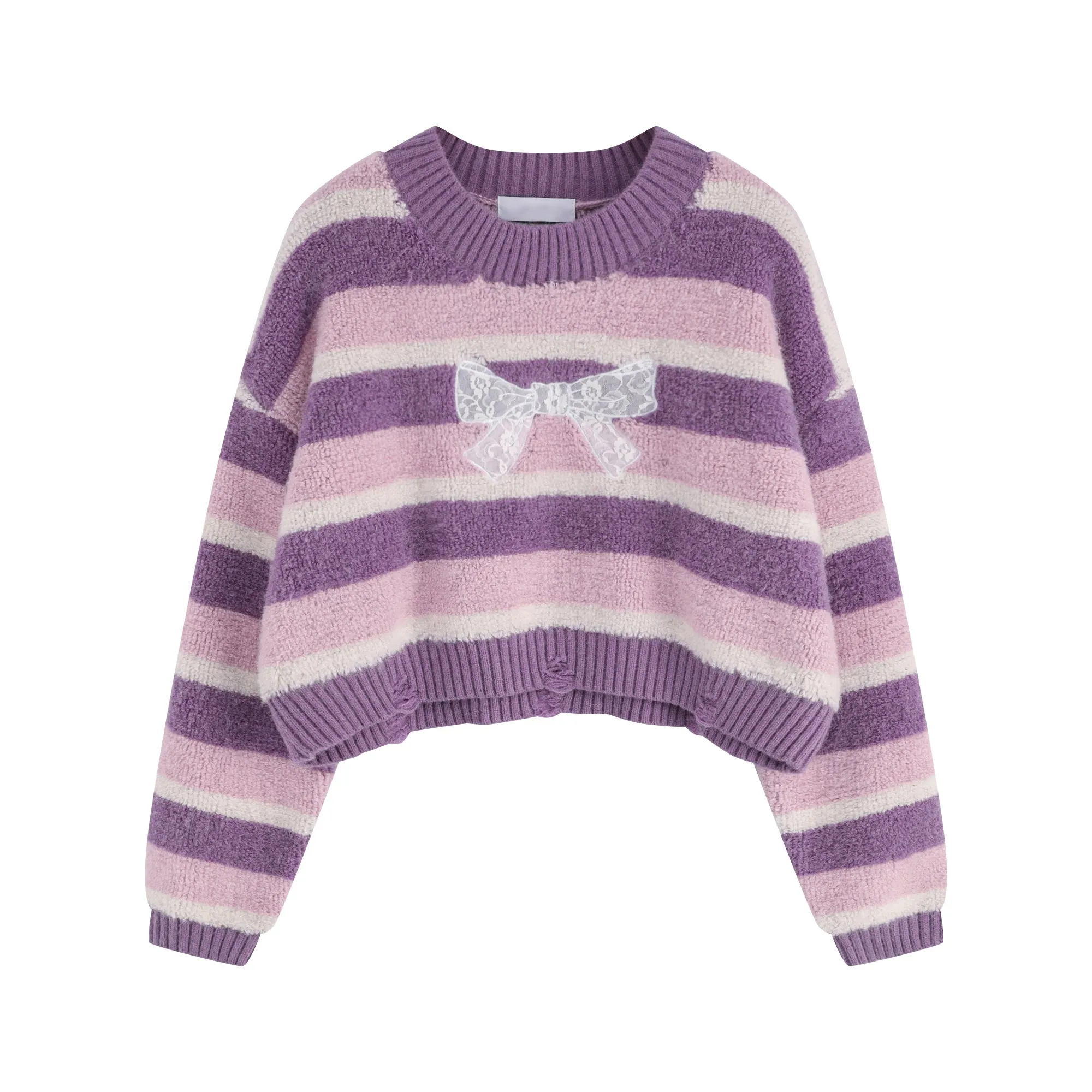 Faire Echo short striped sweater