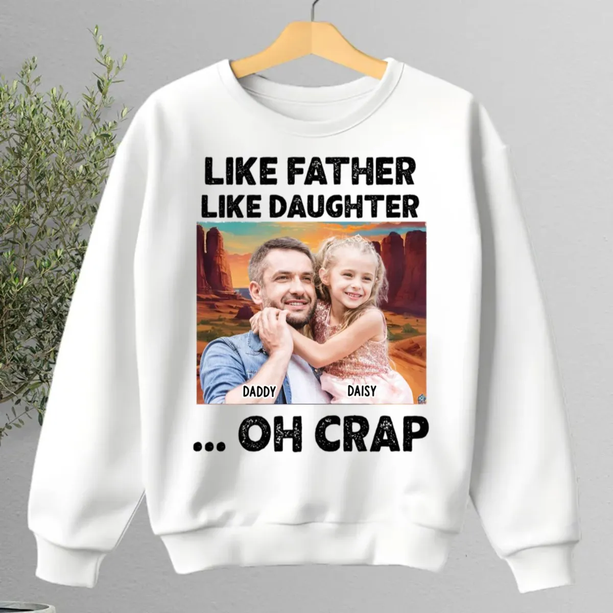 Father - Like Father Like Daughter Oh Crap - Personalized Unisex T-shirt, Hoodie, Sweatshirt (QH)