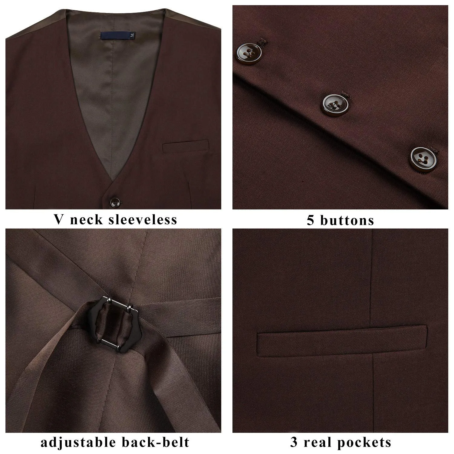 Formal Suit Vest - BROWN