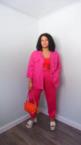 Fuchsia Shacket - XL