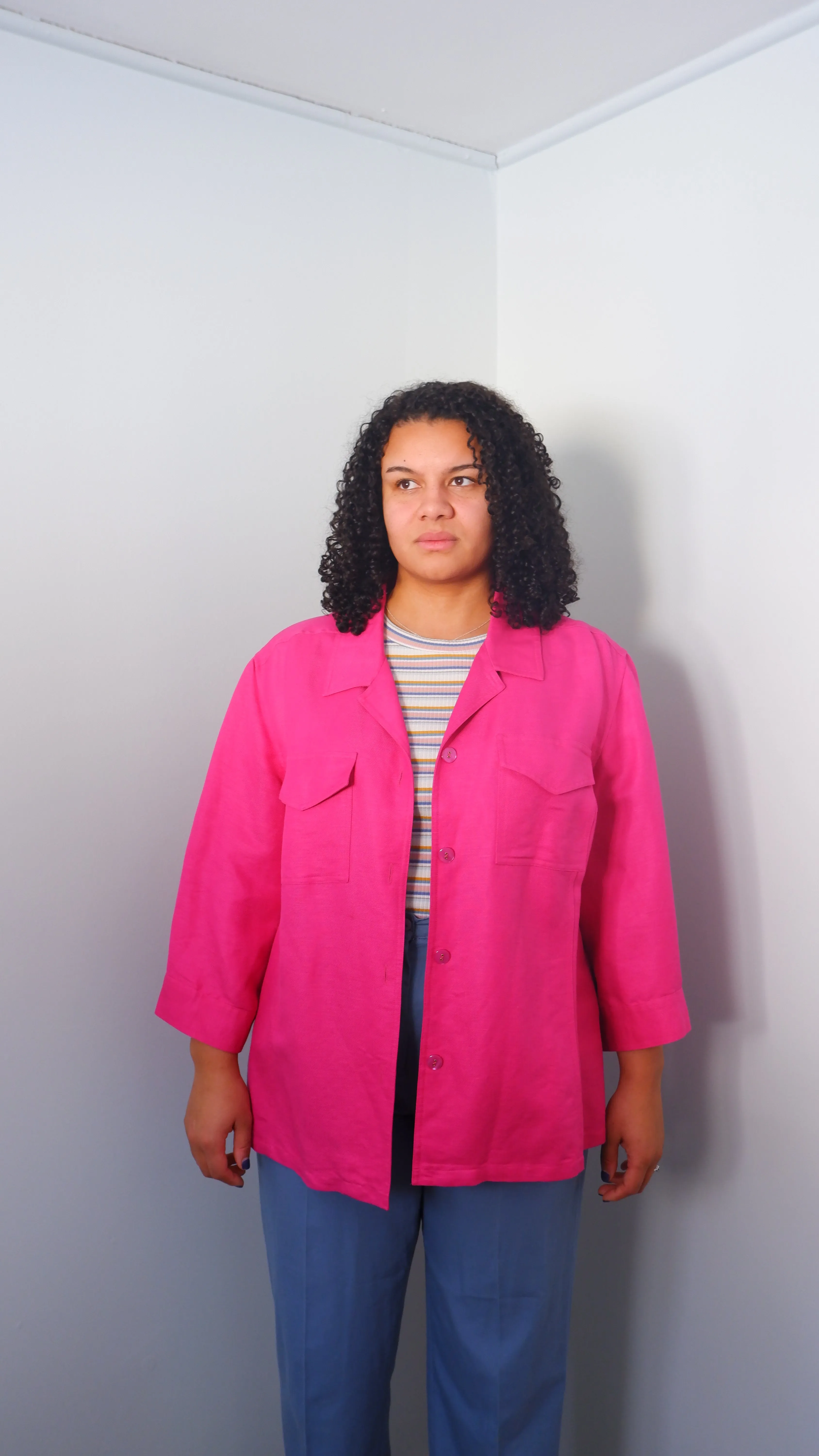 Fuchsia Shacket - XL