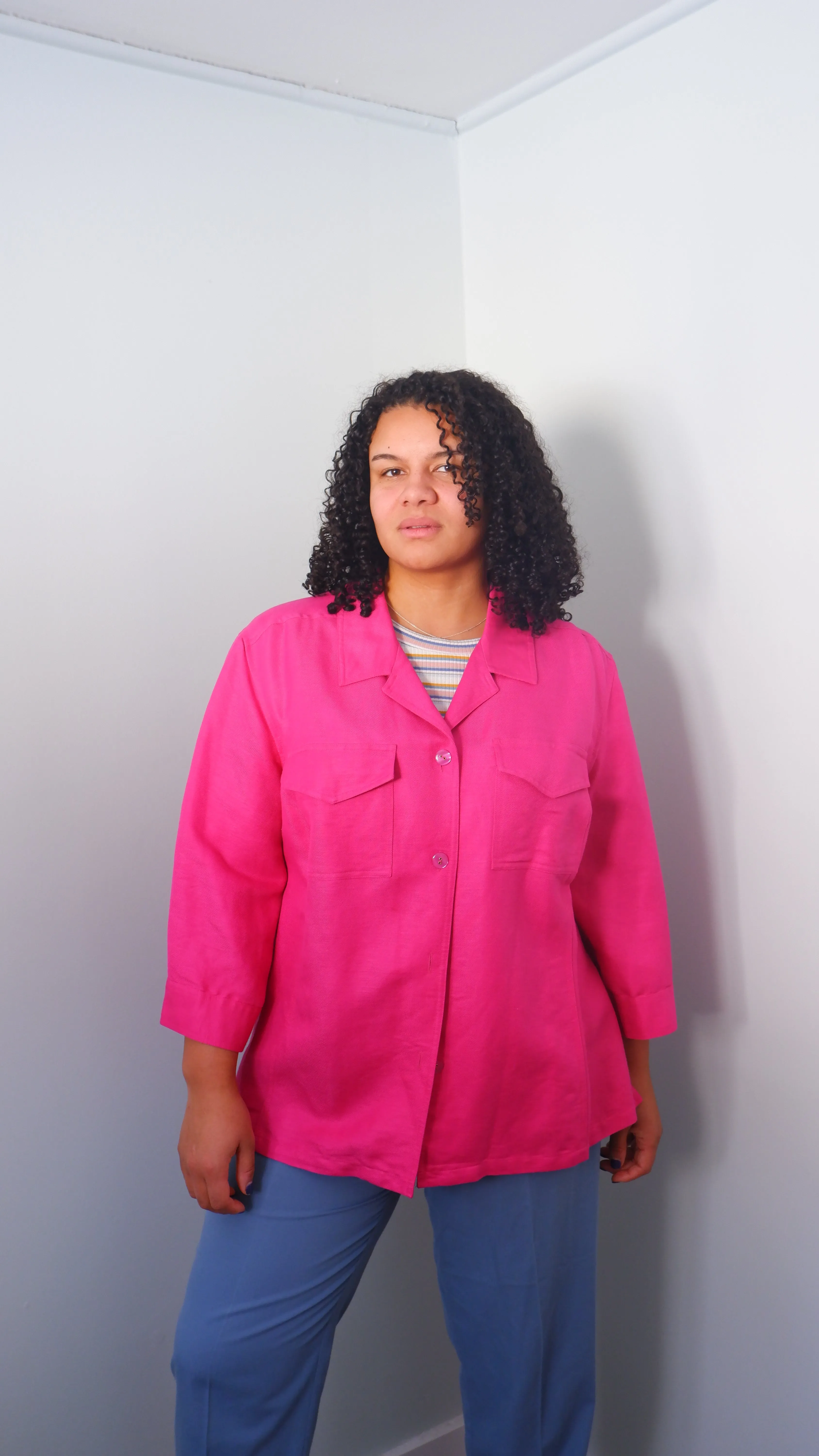 Fuchsia Shacket - XL