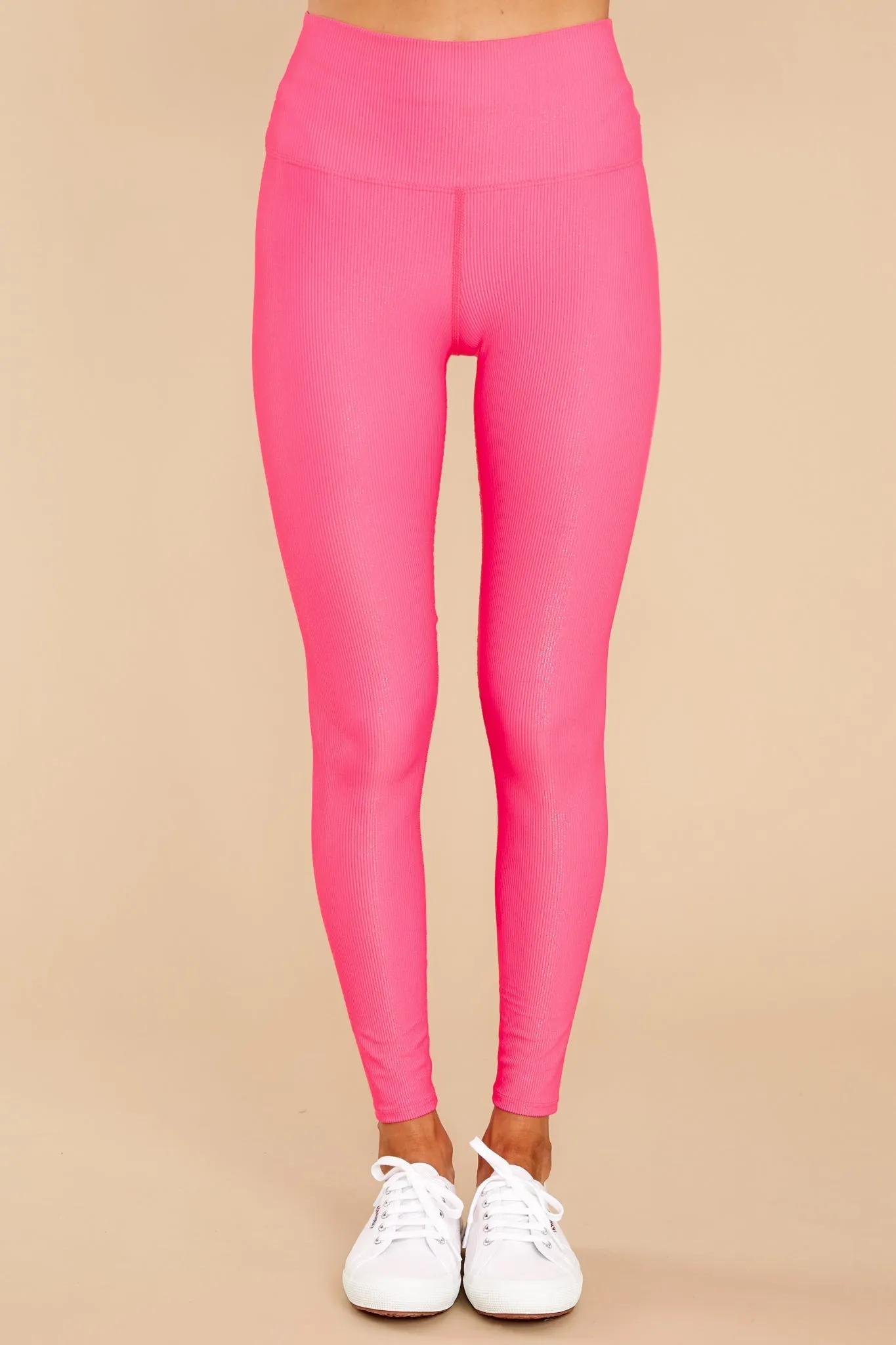 Glitter Ayla Neon Pink Leggings