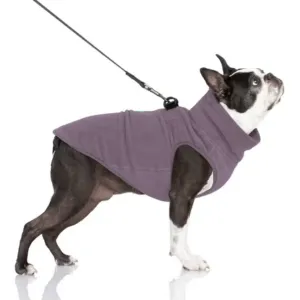 Gooby Half Zip-Up Fleece Vest Violet