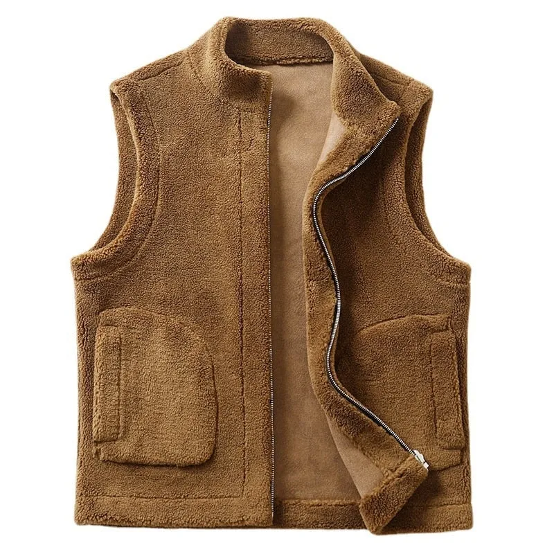 Granular Fleece Thickened Vest