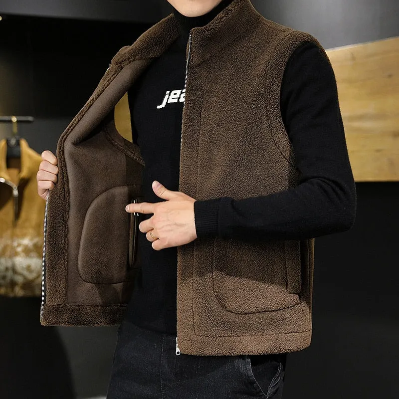 Granular Fleece Thickened Vest