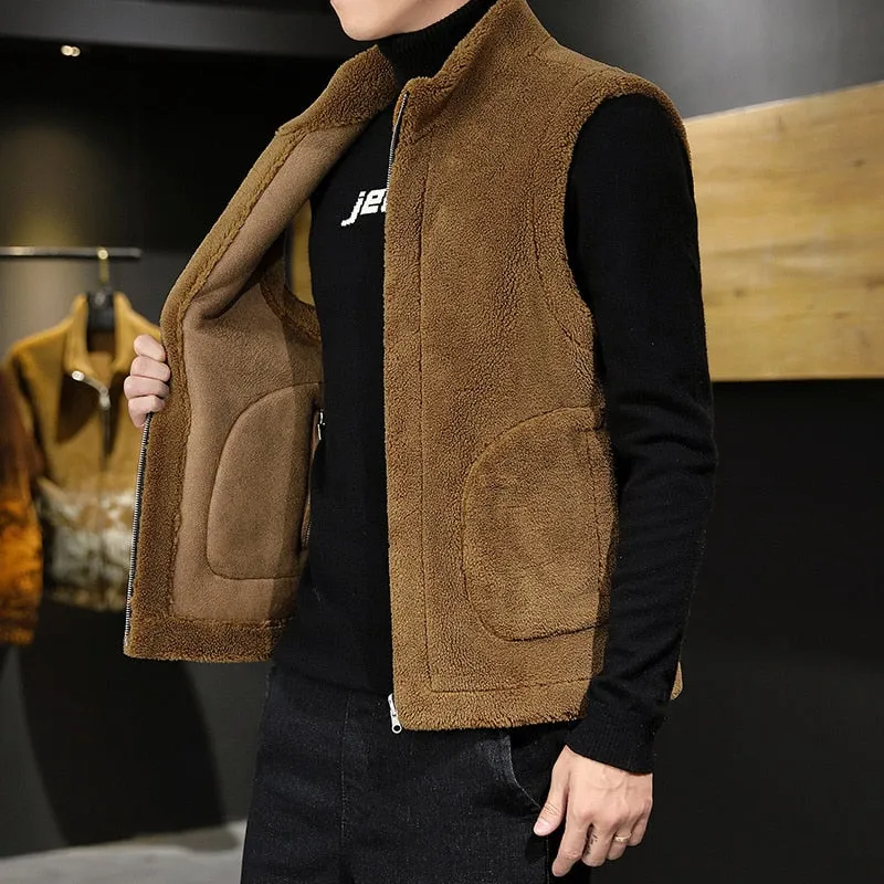 Granular Fleece Thickened Vest