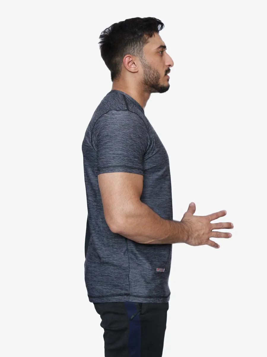 Gravity - Half Sleeves - T-Shirt - 033 - Dark Heather Grey / Black