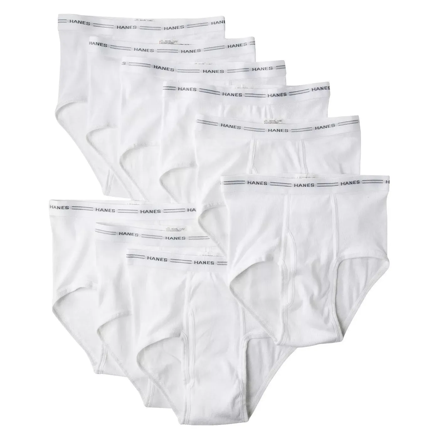 Hanes Men's 9pk White Briefs, 2XL