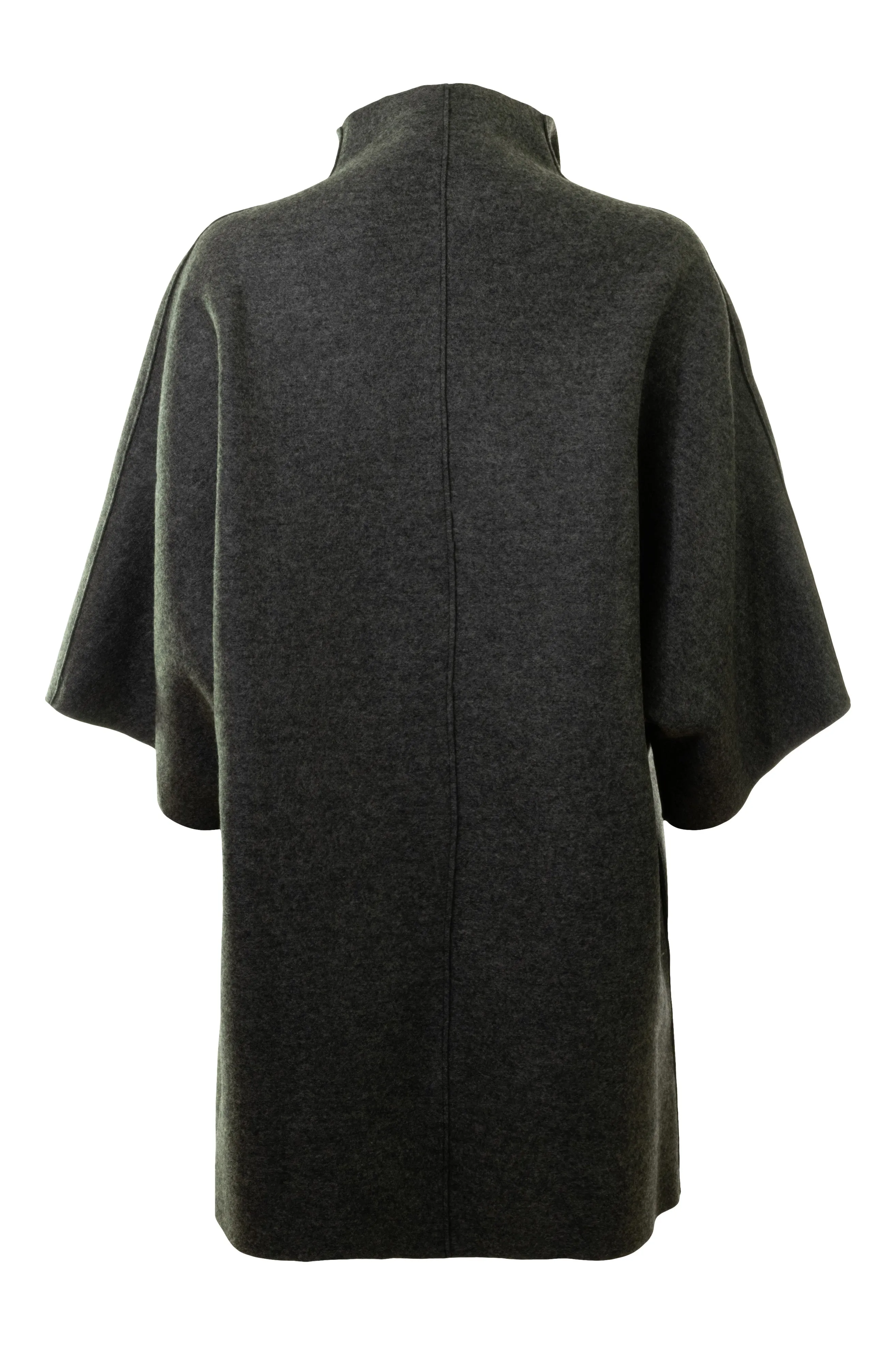 Harris Wharf London Kimono Mantle Pressed Wool Overcoat