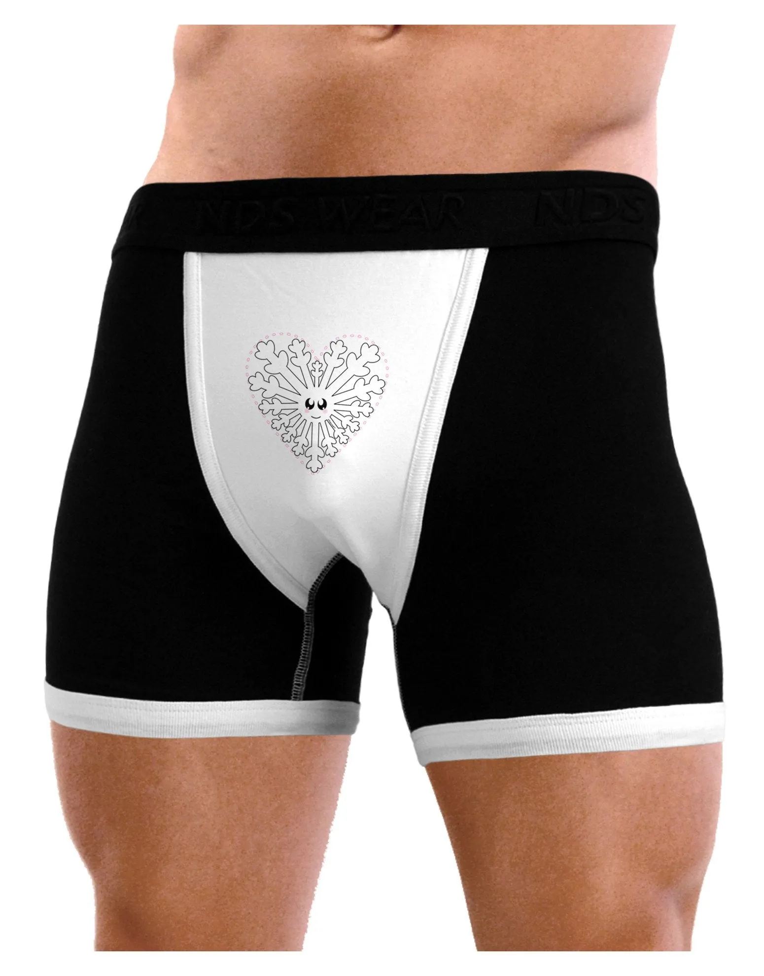 Heart Snowflake Christmas Mens Boxer Brief Underwear