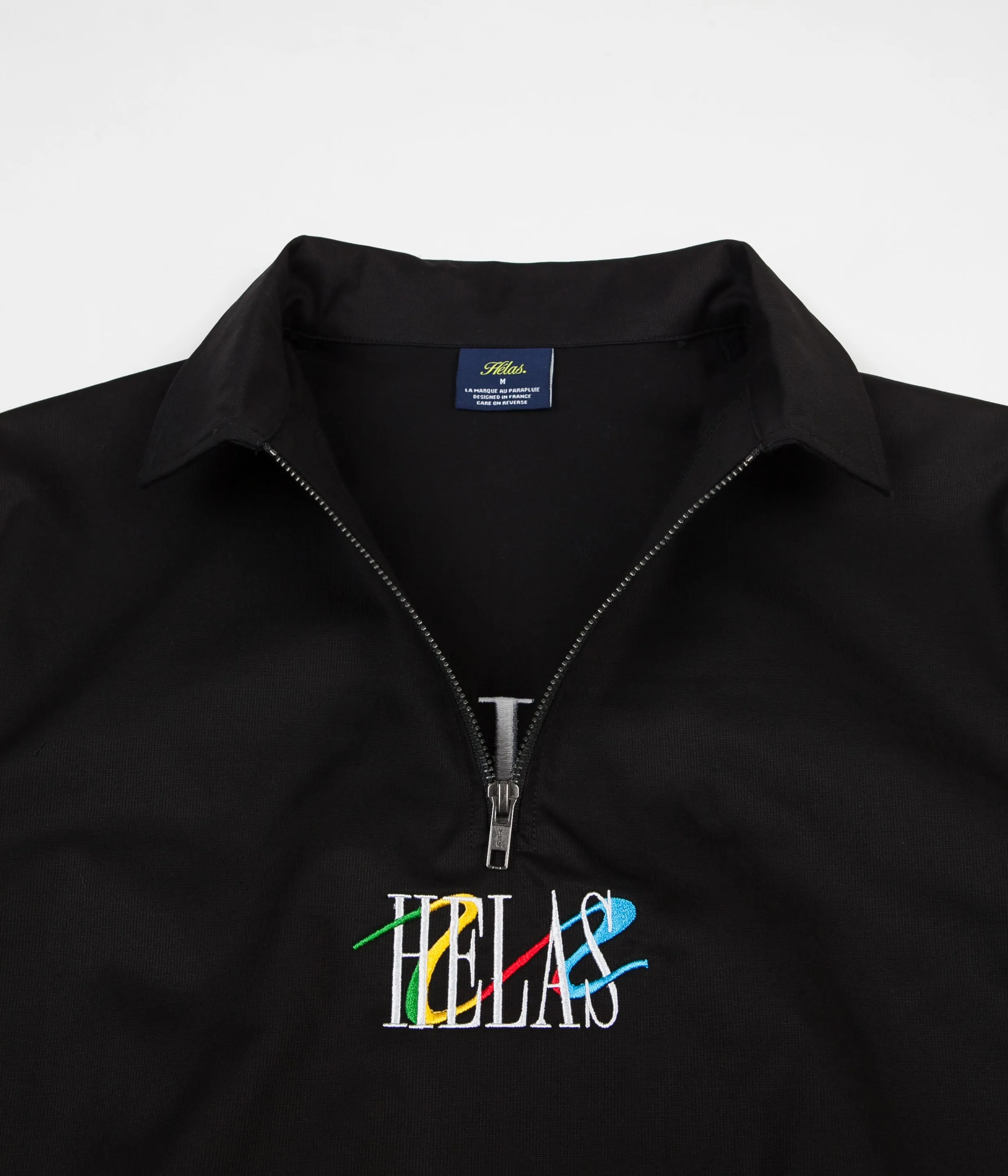 Helas Wavy Quarter Zip Pullover Jacket - Black