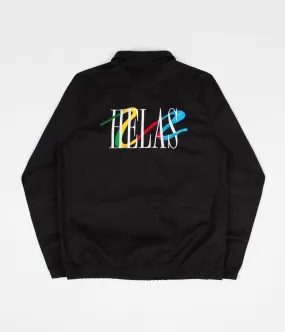 Helas Wavy Quarter Zip Pullover Jacket - Black