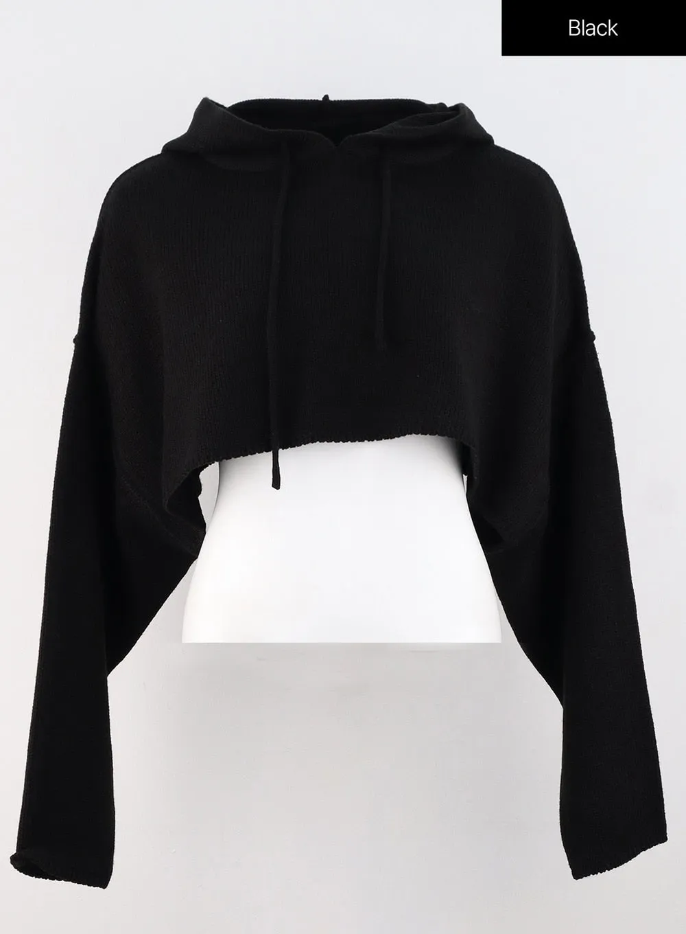 Hooded Crop Knit Sweater OS315