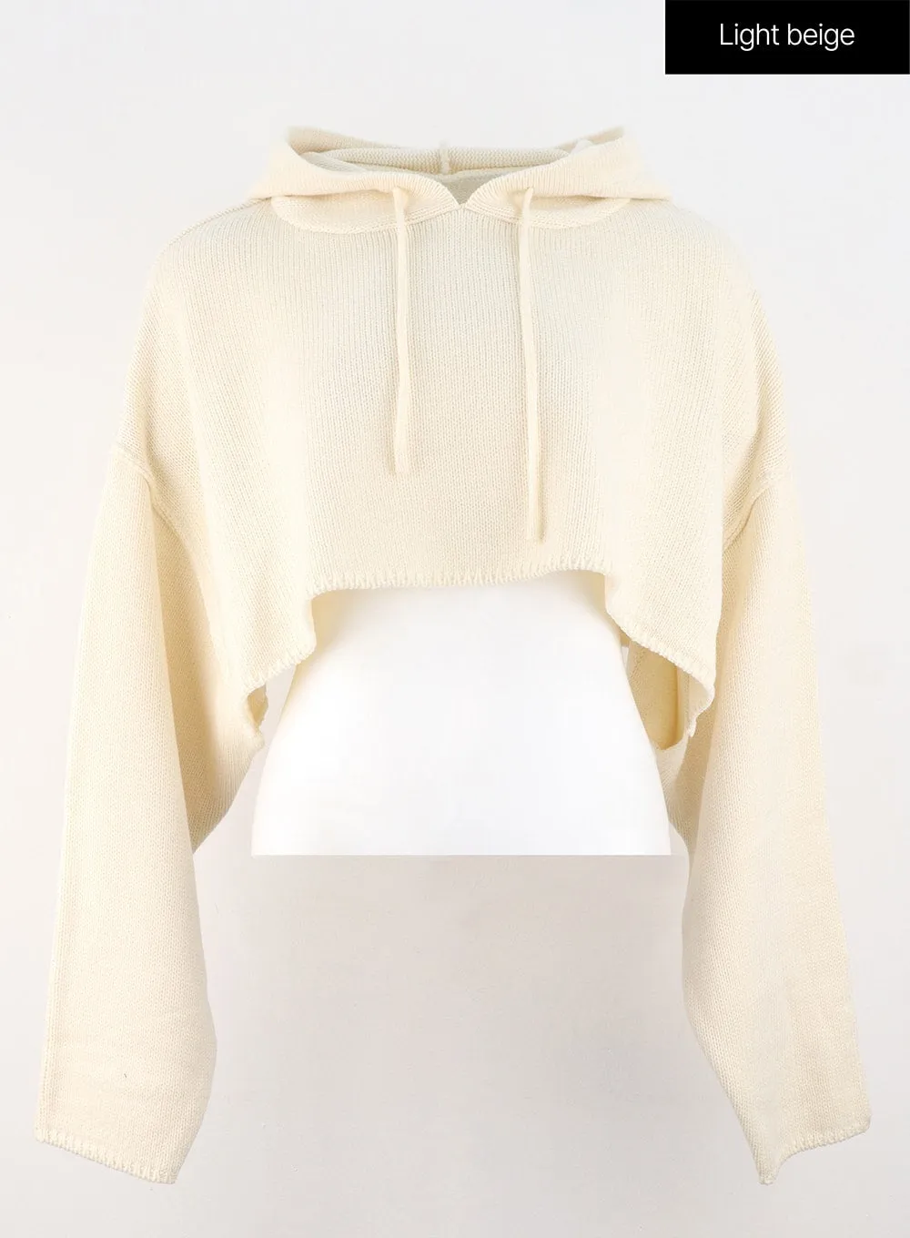 Hooded Crop Knit Sweater OS315