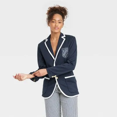 Houston White Adult Unisex Button Up Soft Line Blazer Jacket Preppy