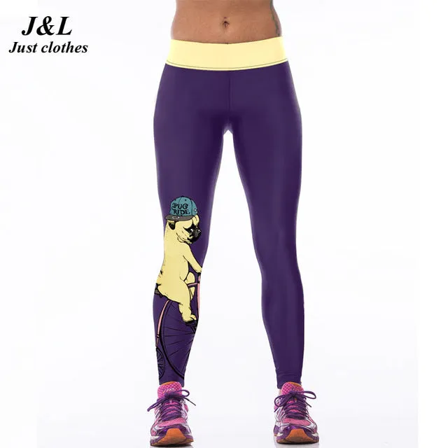 J&L Hot Sales! 3D Print Sporting Leggings Women Skull Girl Birds Printed Fitness Leggings 22 Styles Workout Clothes For Women