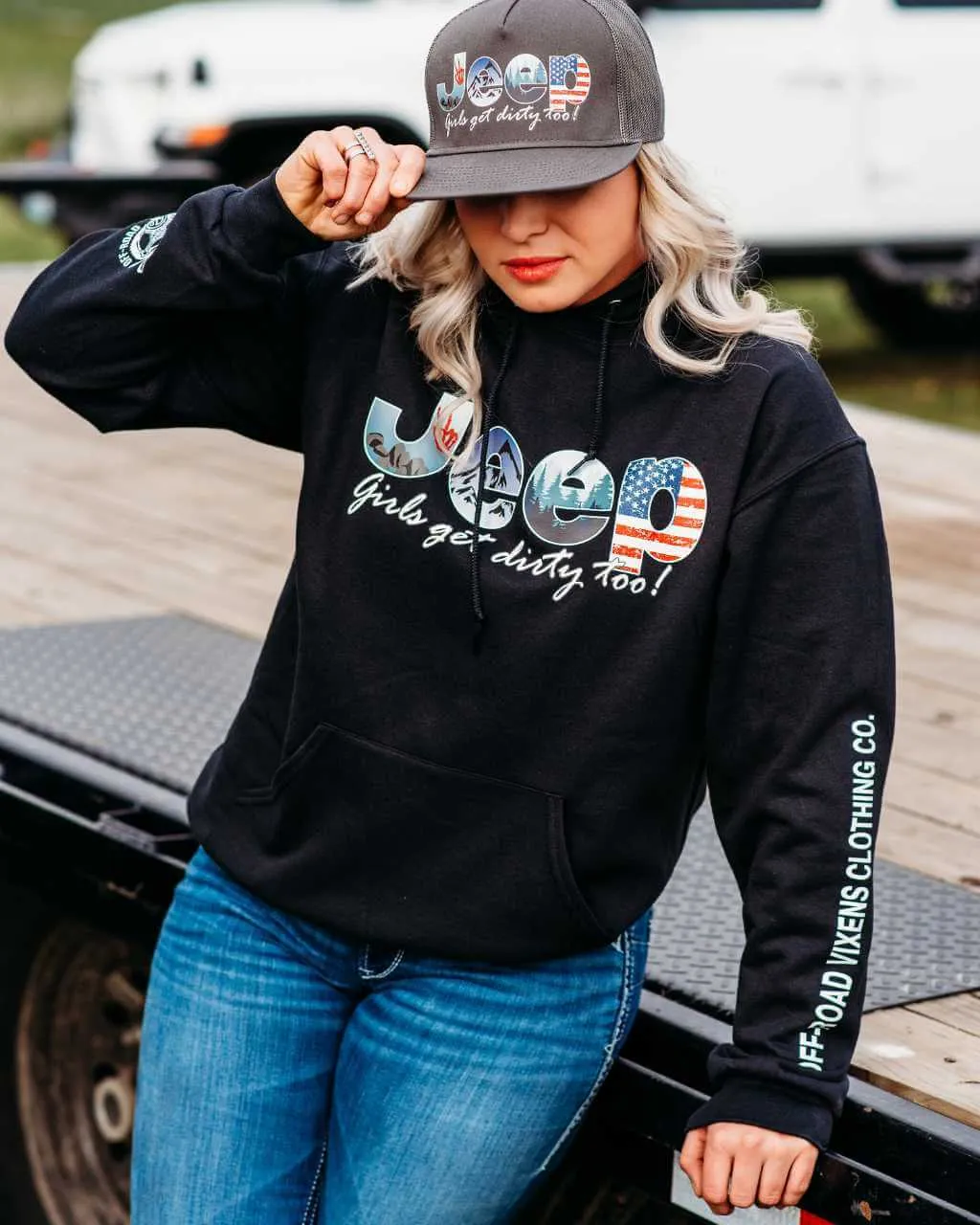 Jeep Girl Unisex Pullover Hoodie