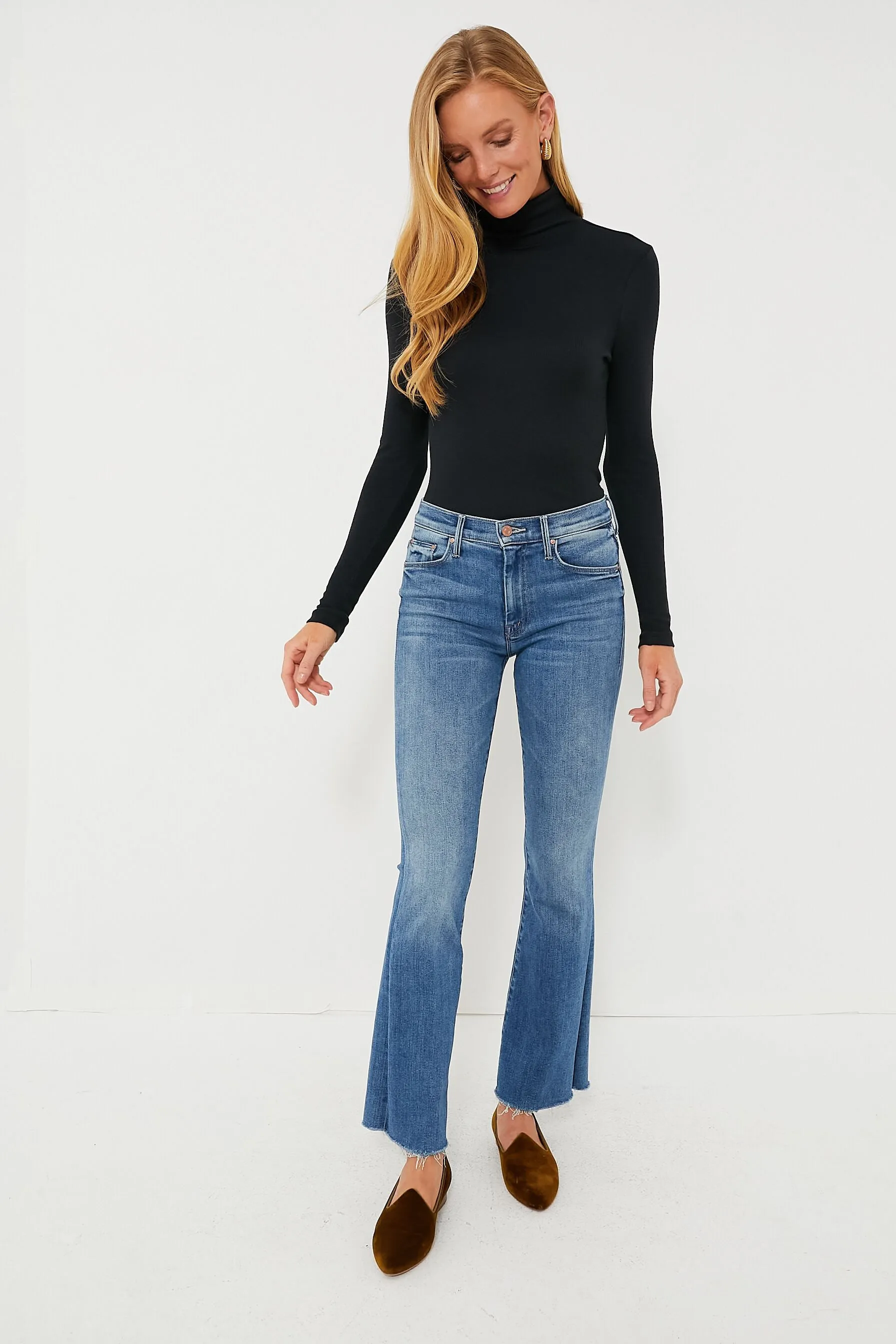 Jet Black Heritage Rib Turtleneck