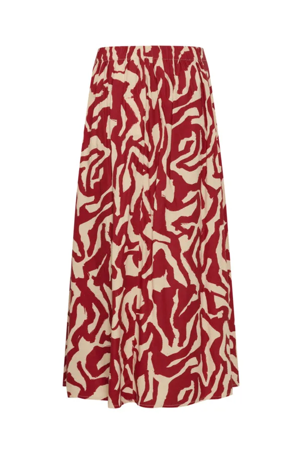 Josa Midi Skirt - Pomegranate