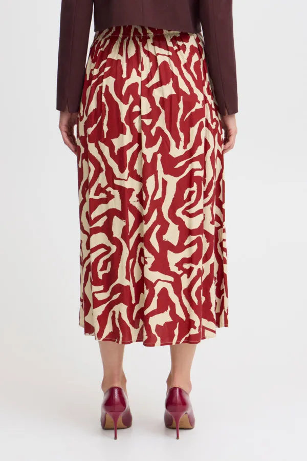 Josa Midi Skirt - Pomegranate