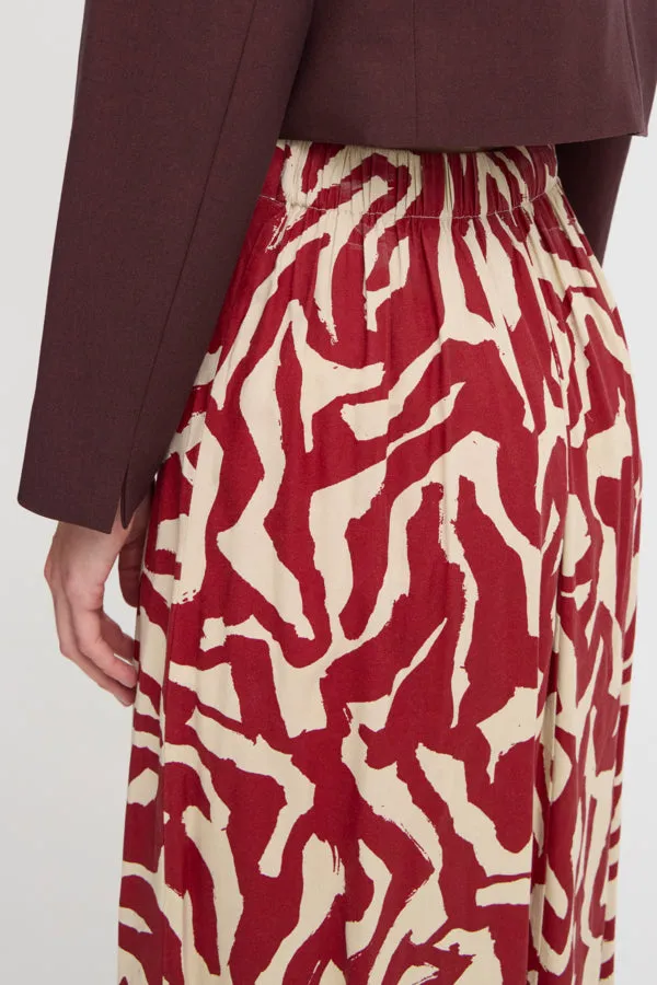 Josa Midi Skirt - Pomegranate