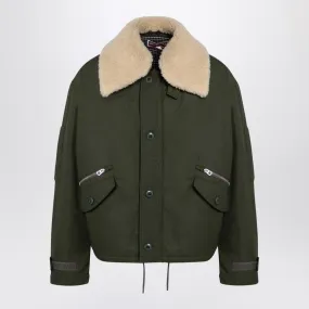 KENZO Military-Inspired Khaki Bomber Jacket