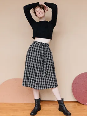 Laci Skirt - Black Plaid