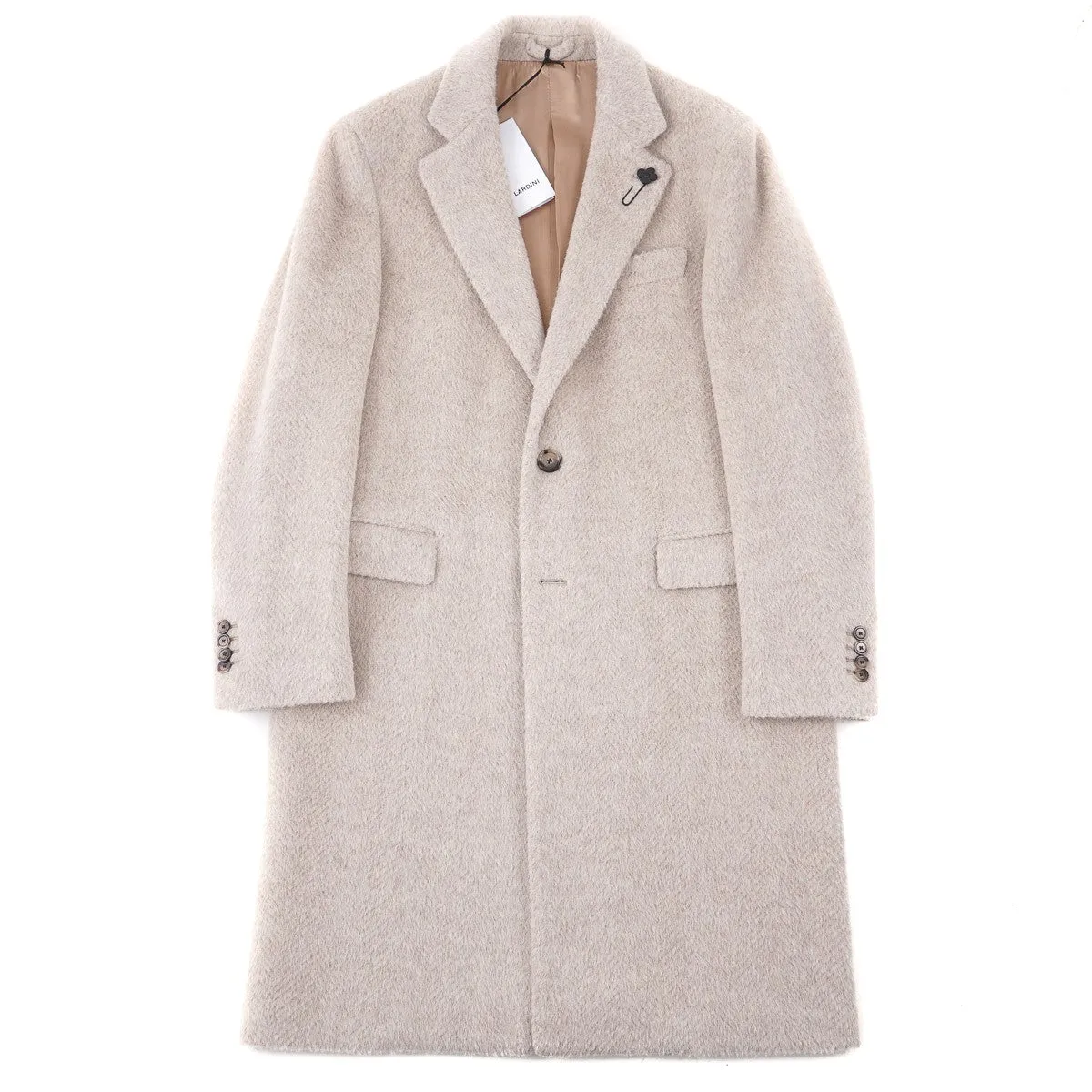 Lardini Plush Alpaca and Wool Overcoat