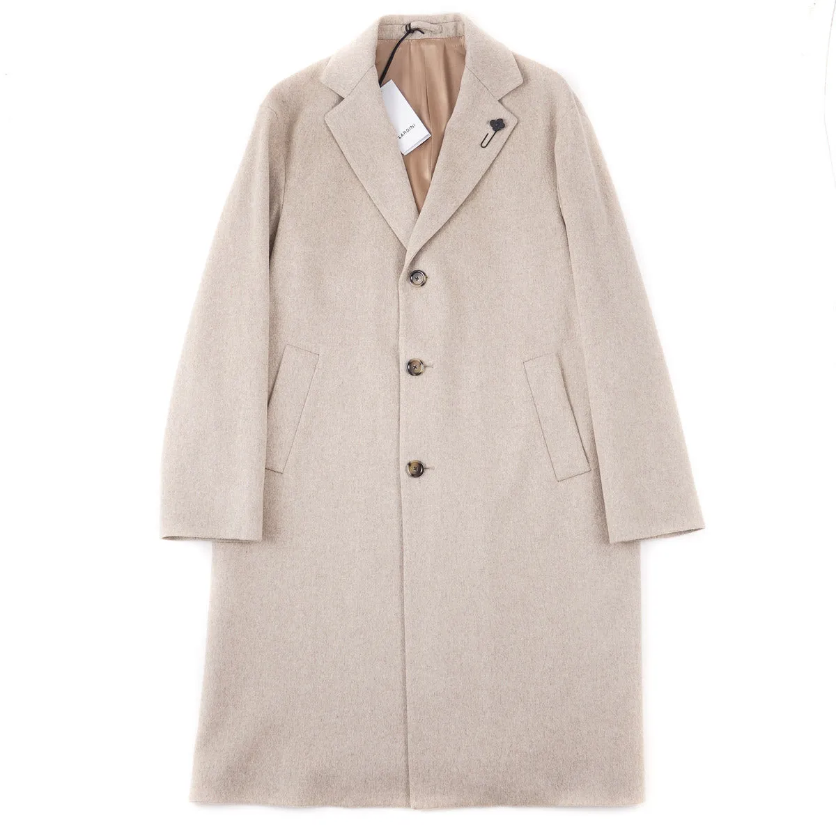 Lardini Soft Brushed Wool Overcoat