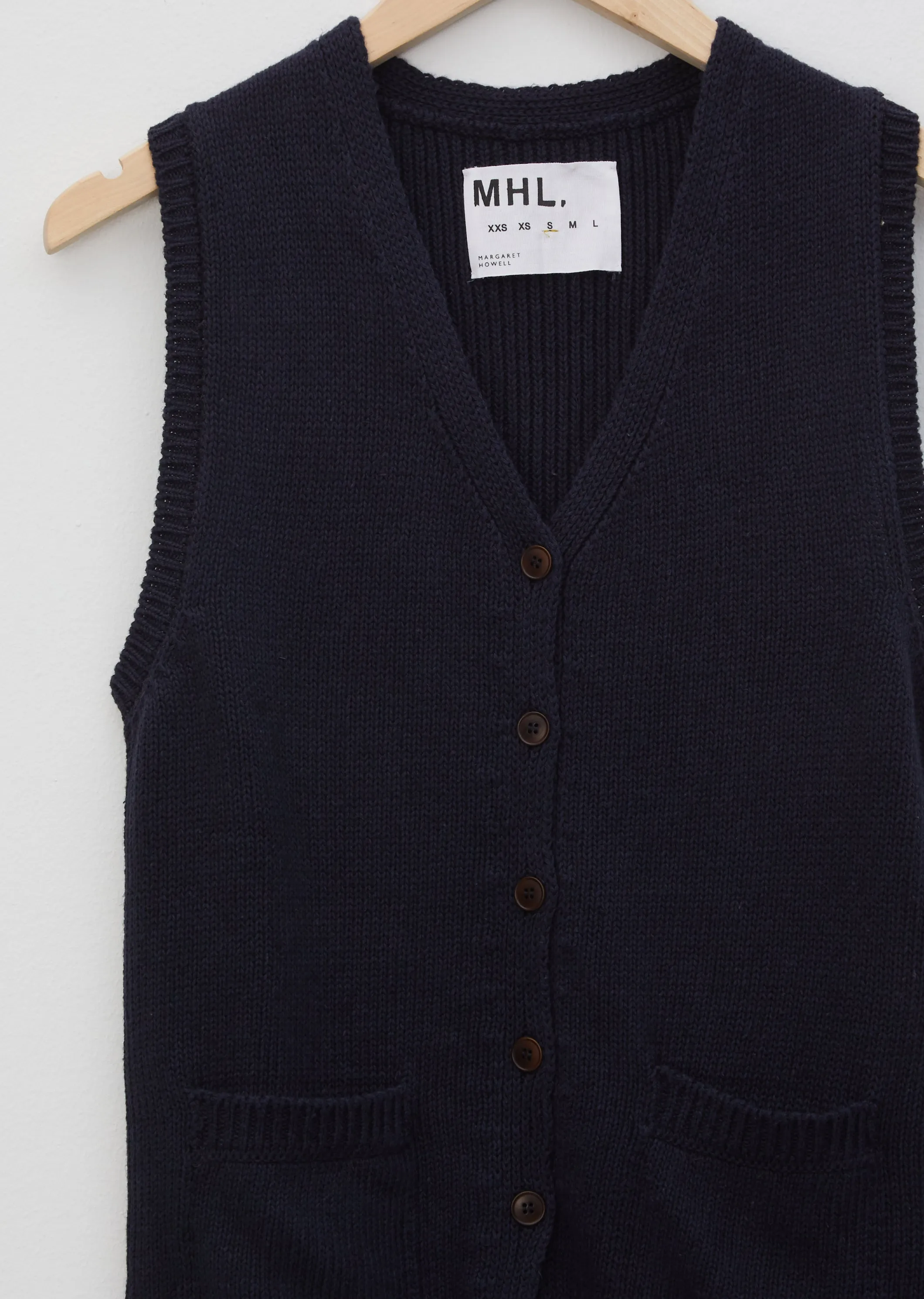 Linen Cotton Rib Back Waistcoat