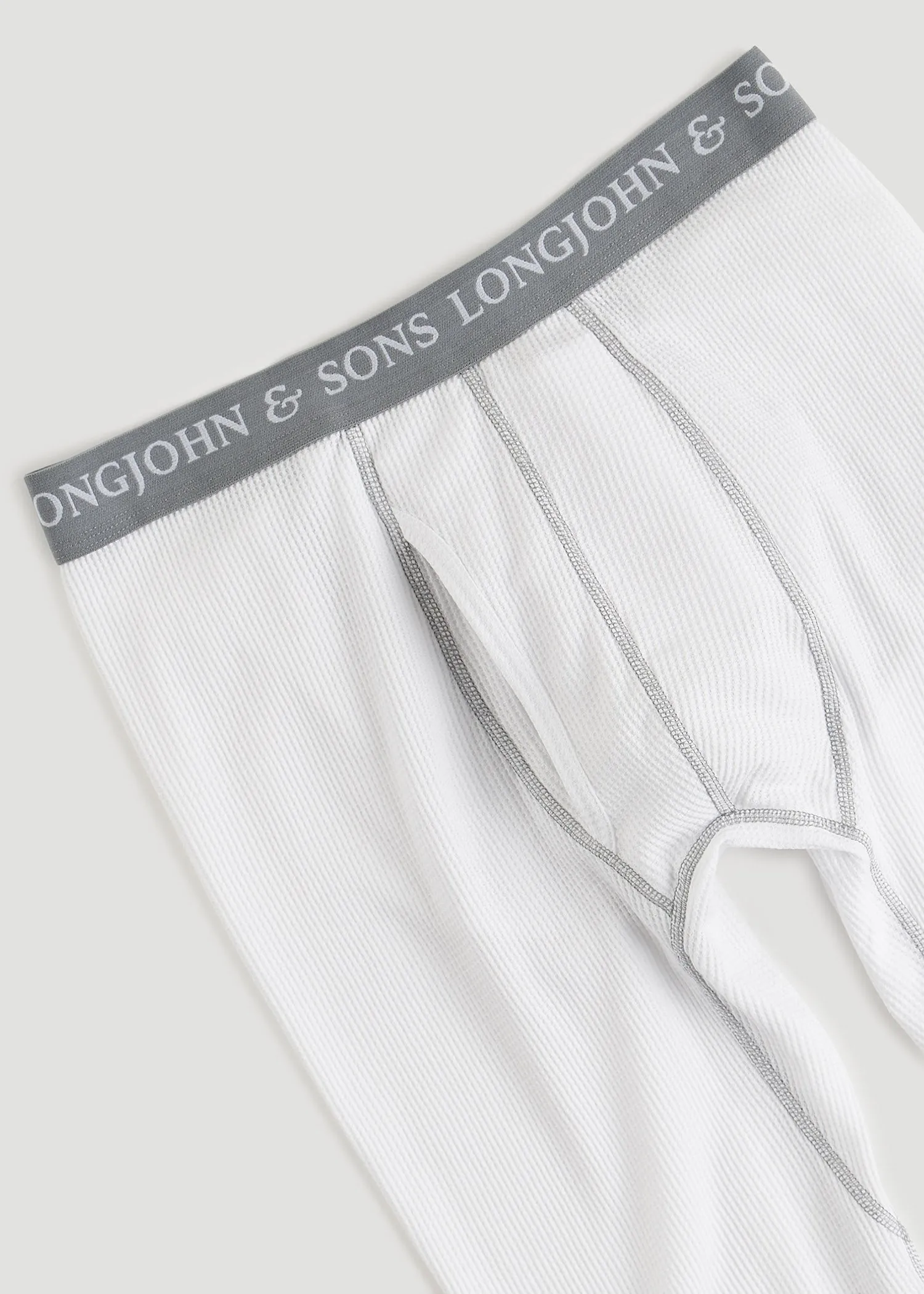 LJ&S Long Thermal Underwear in White - Bottoms for Tall Men