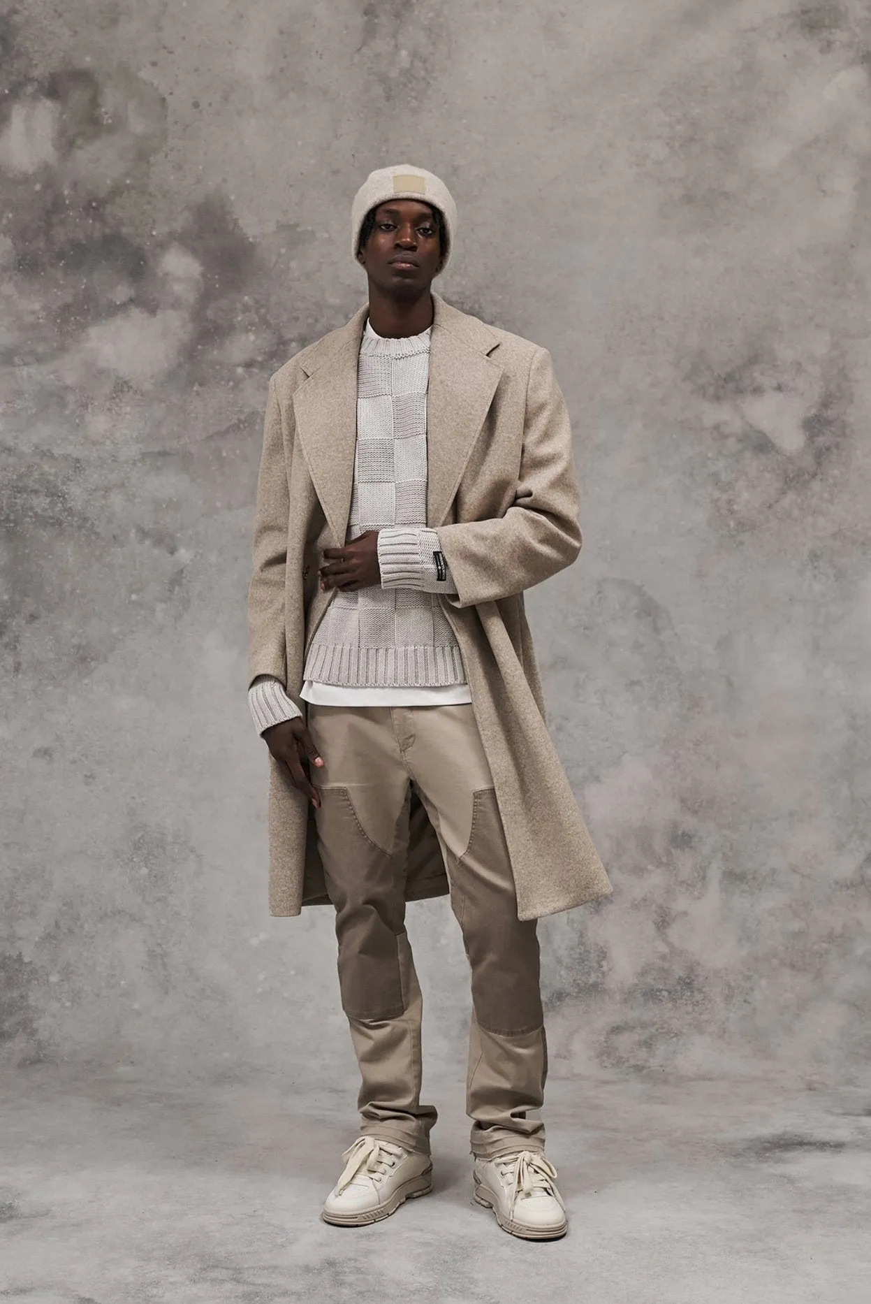 LONGLINE OVERCOAT - BEIGE