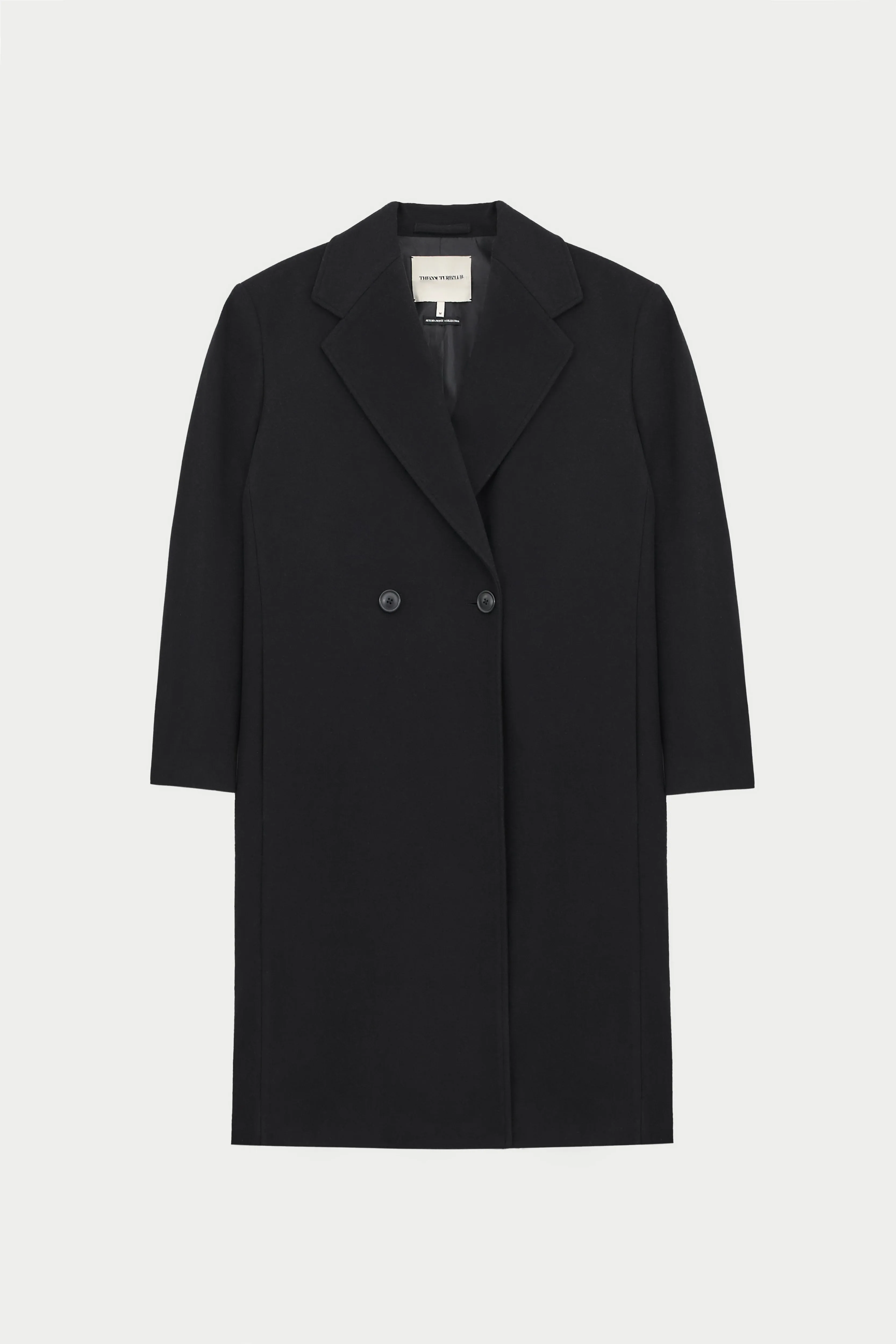 LONGLINE OVERCOAT - BLACK