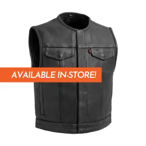 Lowside Men's Motorcycle Leather Vest - Extreme Biker Leather