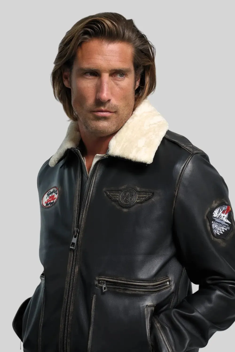 Luigi Shearling Aviator Jacket