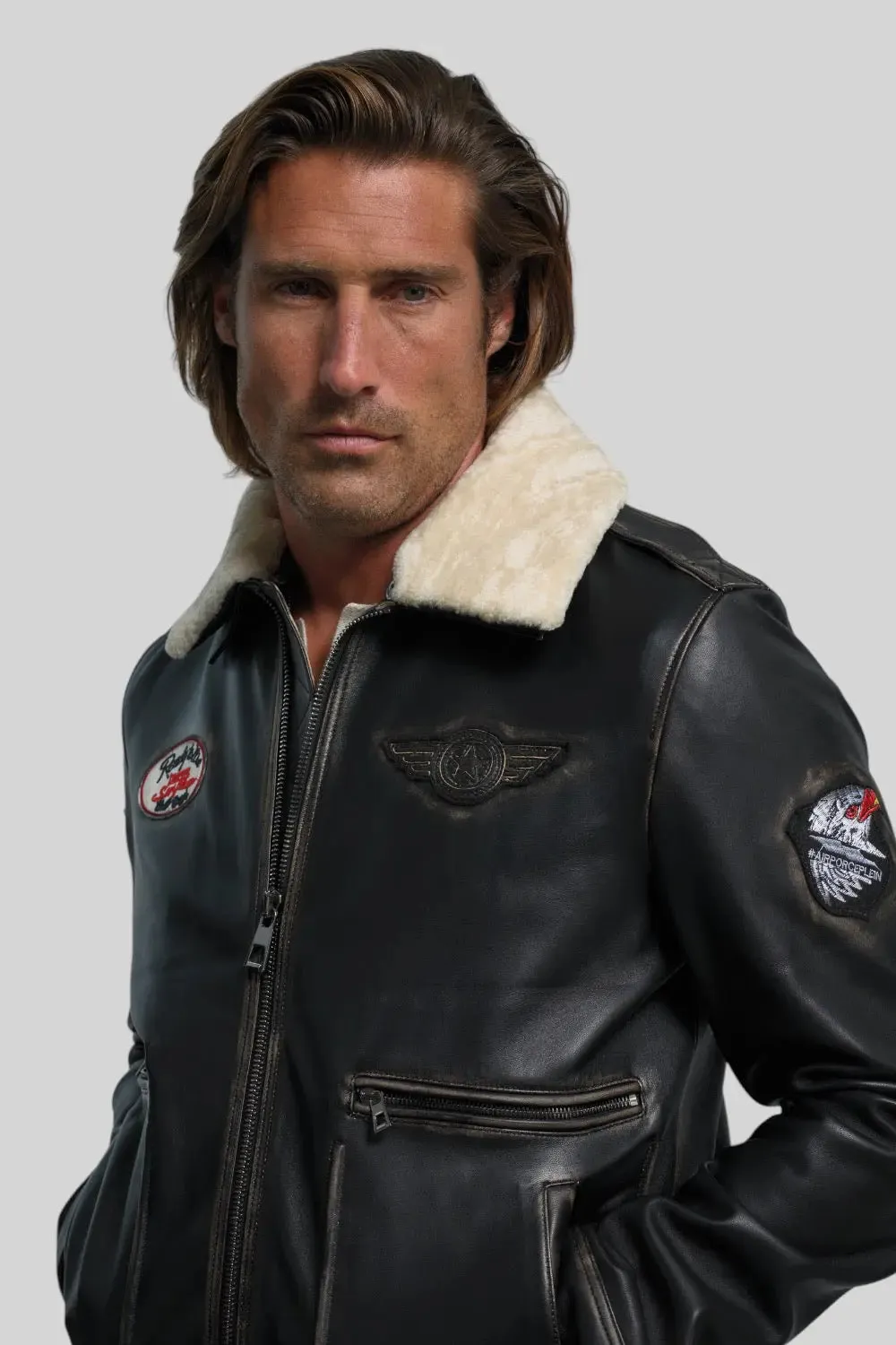 Luigi Shearling Aviator Jacket