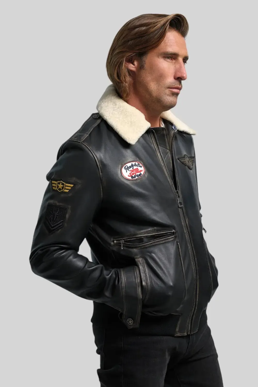 Luigi Shearling Aviator Jacket