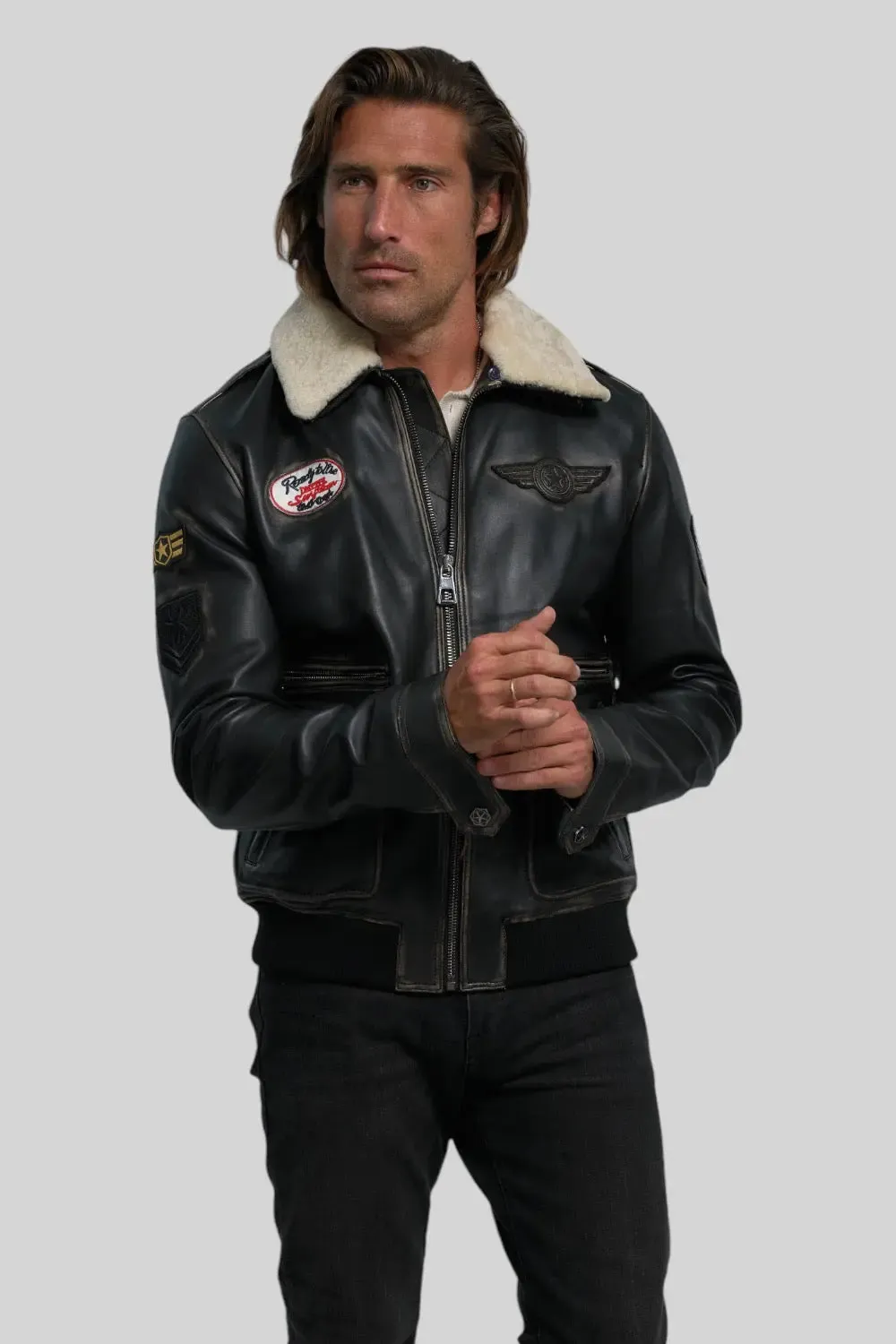 Luigi Shearling Aviator Jacket