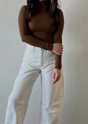 Luxe Turtleneck Bodysuit - Chocolate