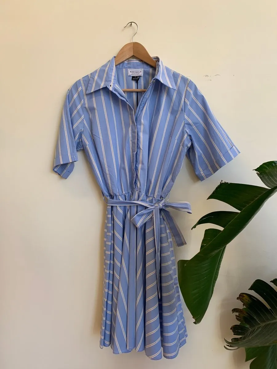 Marigold Nolana Dress (Big Blue Stripe)