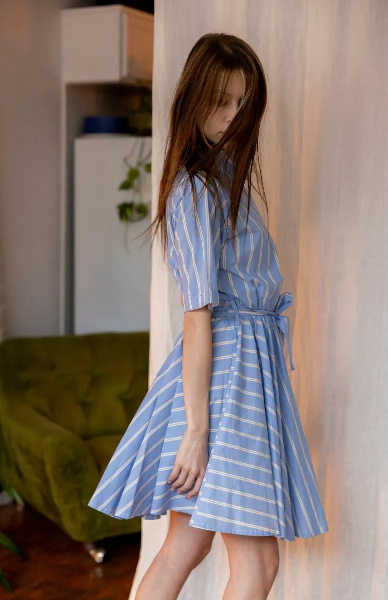 Marigold Nolana Dress (Big Blue Stripe)