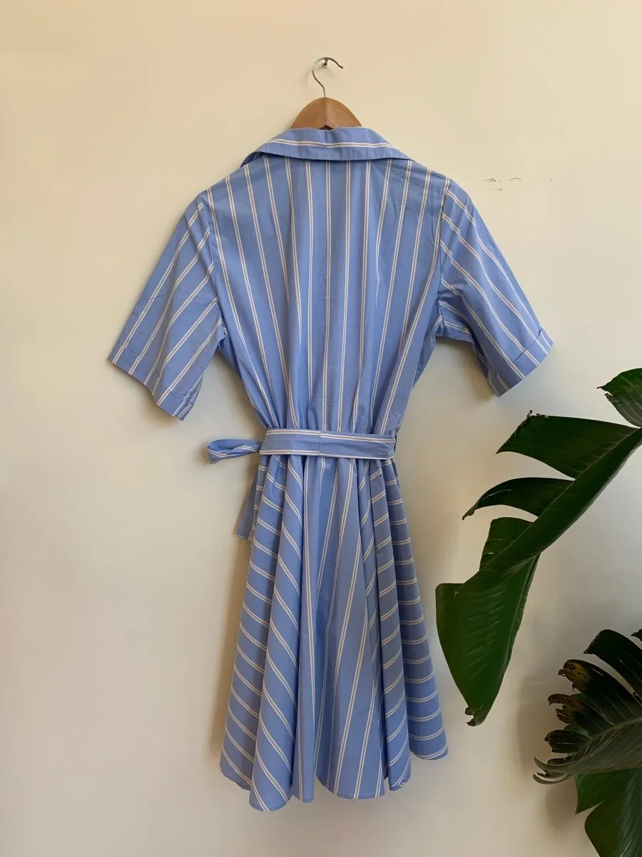 Marigold Nolana Dress (Big Blue Stripe)