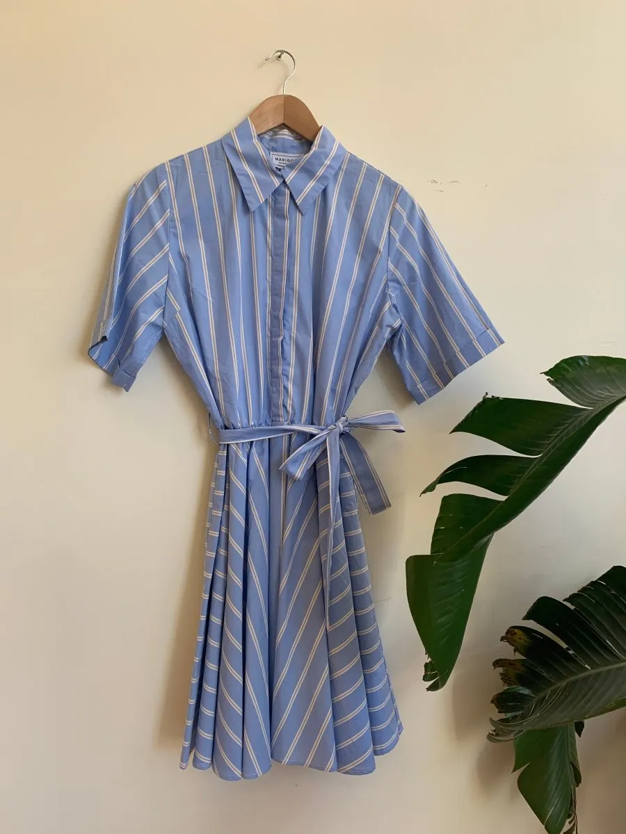 Marigold Nolana Dress (Big Blue Stripe)