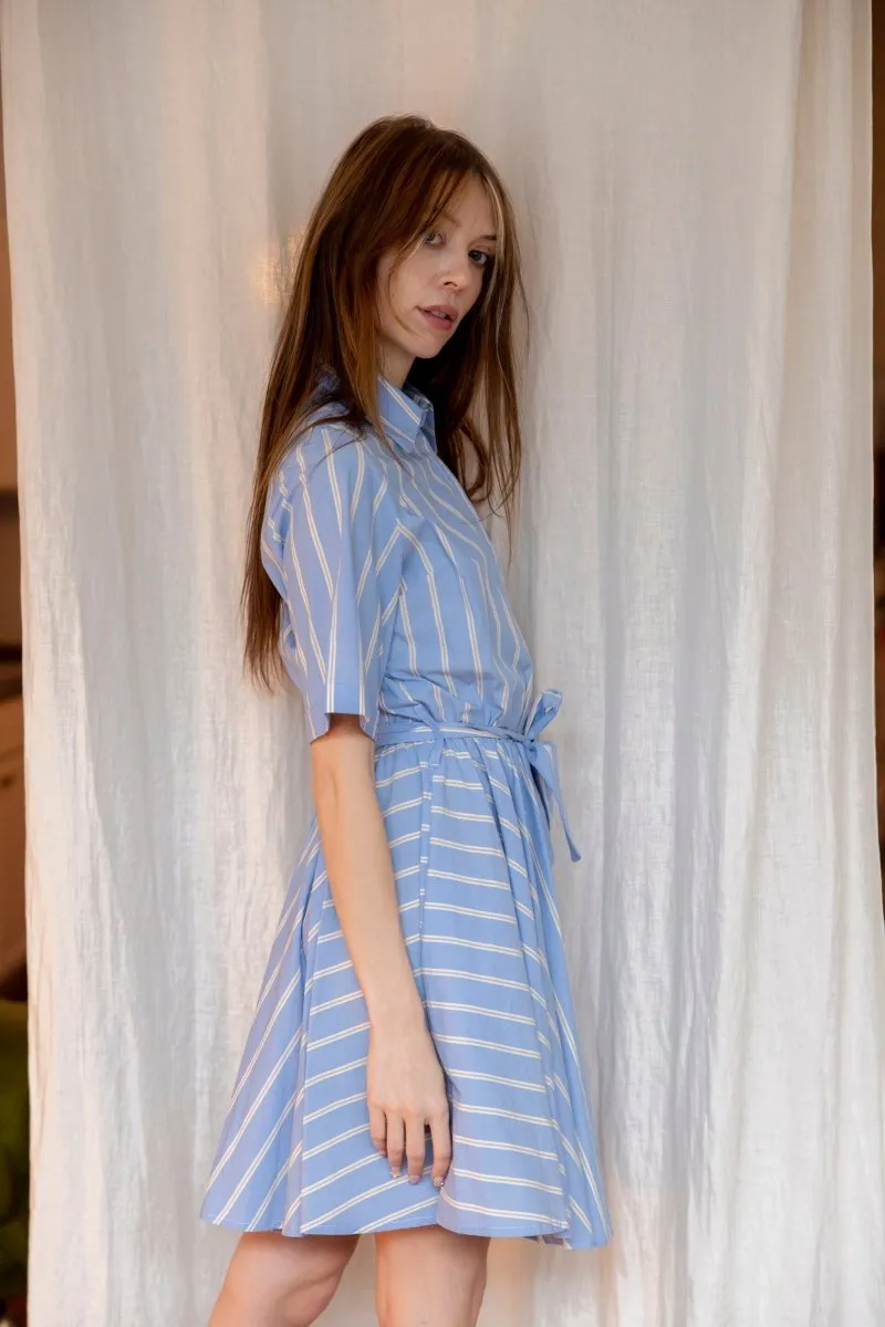 Marigold Nolana Dress (Big Blue Stripe)