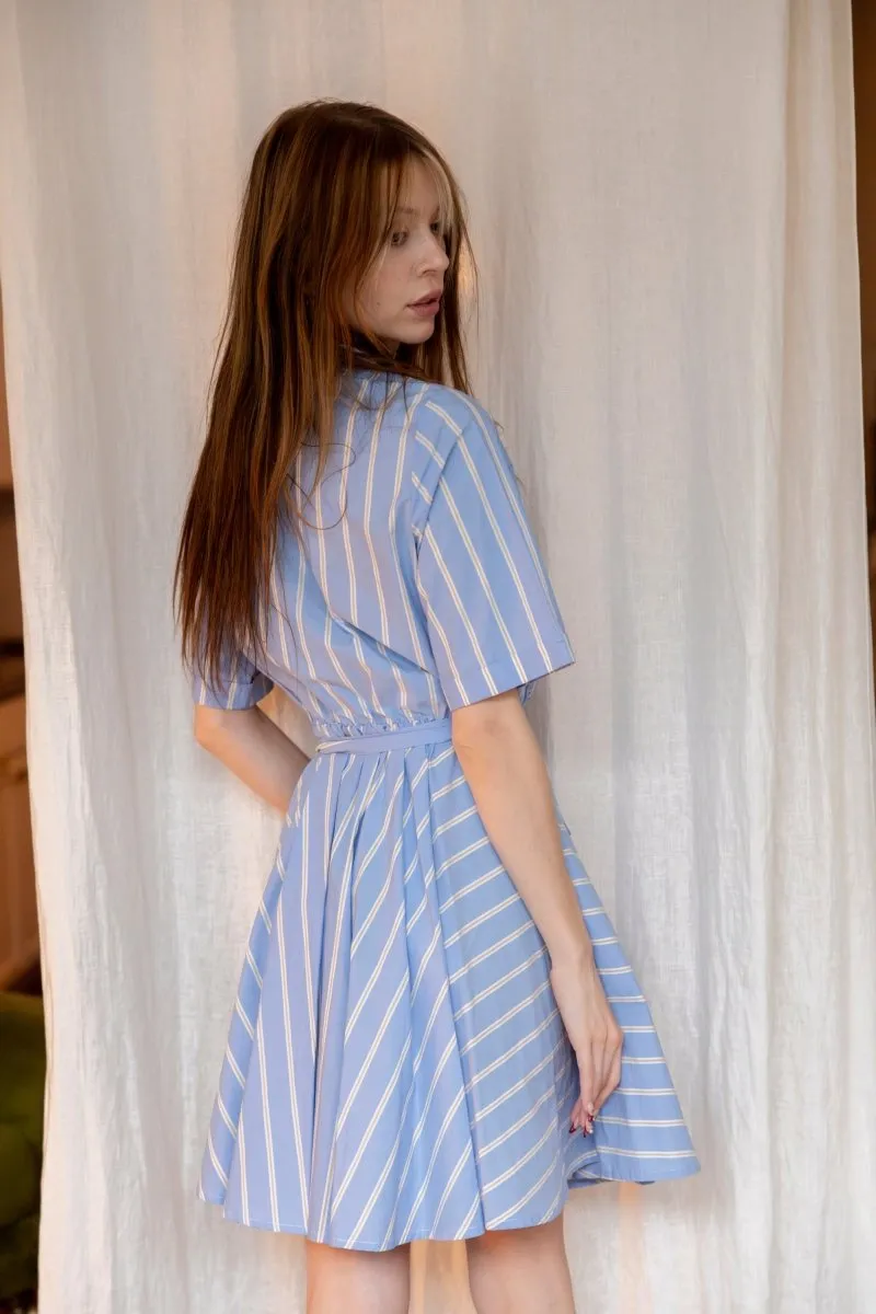 Marigold Nolana Dress (Big Blue Stripe)