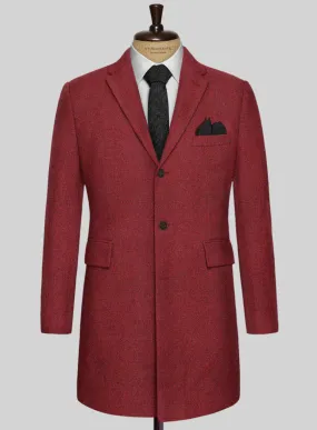 Melange Titan Red Tweed Overcoat