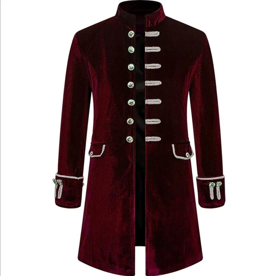 Men Steampunk Jacket Gothic Victorian Coat