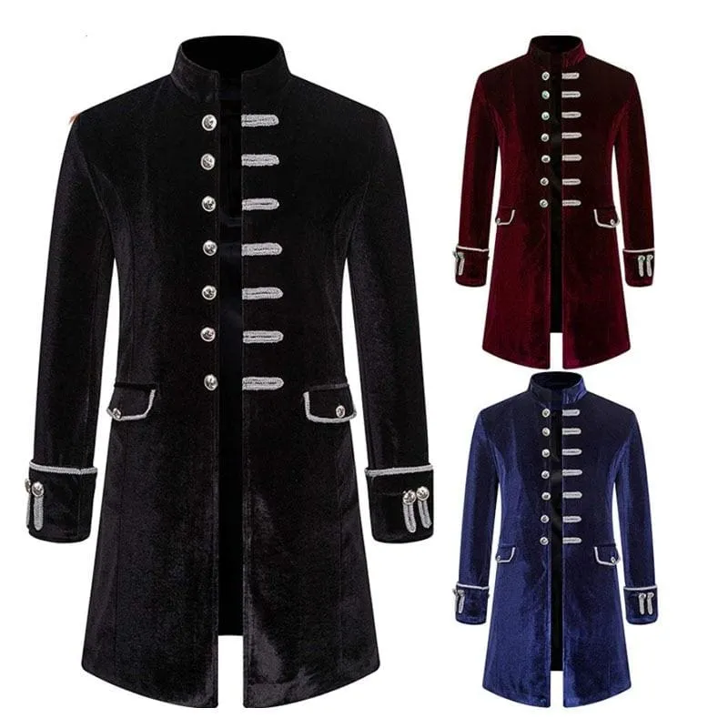 Men Steampunk Jacket Gothic Victorian Coat