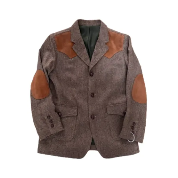 Men's Herringbone Tweed Suit Jacket